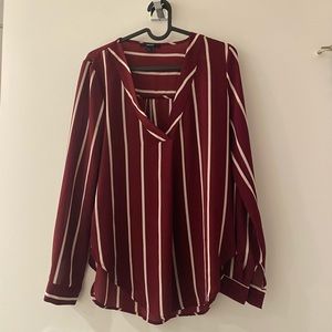 Forever 21 Red Blouse with White Stripes